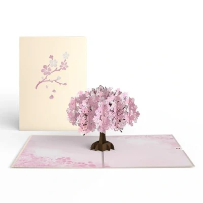 Abbildung von Lovepop® Cherry Blossom 3D Pop Up Karte Kirschblüten Sakura Baum Grußkarte für Jahrestag, Geburtstag, Dankeschön, Einfach so inkl. Umschlag &amp; Versteckfach Geld Gutscheine