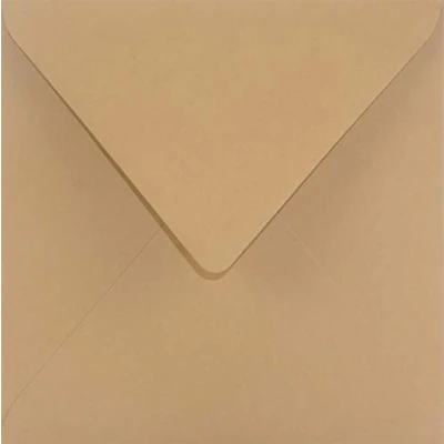 Abbildung von Netuno 25 Briefumschlag quadratisch Hell Braun 153 x mm 115g Sirio Color Bruno braune Umschläge Spitzklappe Hochzeitsumschläge Einladungsumschläge farbig elegante Papierumschläge hochwertig