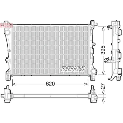 Abbildung von Kühler, Motorkühlung DENSO DRM09167