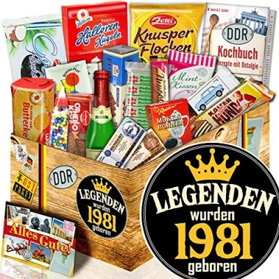 Abbildung von Legenden 1981 Geschenk für Mann zum Geburtstag Ostalgiebox DDR Süß