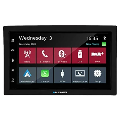 Abbildung von Blaupunkt Rotterdam 600 DAB, 2 DIN Car Multimedia, 7 Zoll Touchscreen, CarPlay, Android Auto, DAB+, Bluetooth, Freisprecheinrichtung, USB, Eingang Rückfahrkamera, Equalizer, 180 Watt