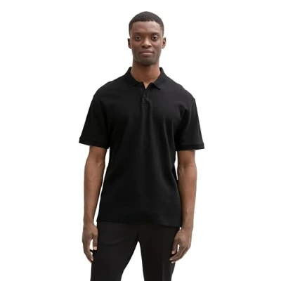 Abbildung von TOM Tailor Denim Relaxed Structured Poloshirt, Herren, Größe: XS, Black
