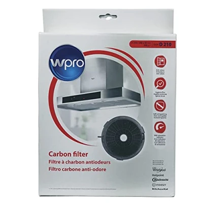 Abbildung von Wpro Kohlefilter d210 mit befestigungsschellen (ø210 x 30 m) 484000008655