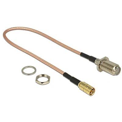 Abbildung von Delock 13024 Antennenkabel F Buchse zum Einbau auf SMB Stecker
