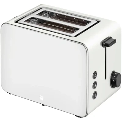 Abbildung von WMF Toaster &quot;Stelio Paper Grey&quot;, 2 kurze Schlitze, 900 W, 7 Bräunungsstufen, Cromargan, Brotzentrierung, Brötchenwärmer, W