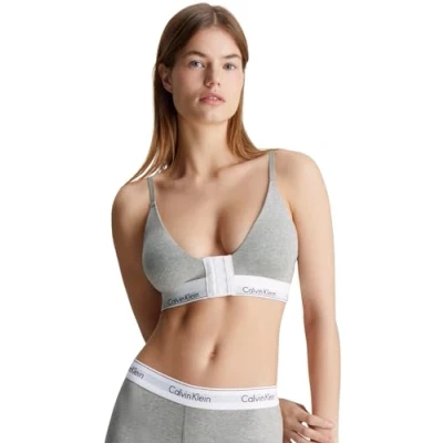Abbildung von Calvin Klein Underwear Modern Bikinitop, Damen, Größe: Medium, Grey heather