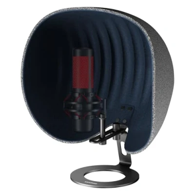 Abbildung von Mikrofon Isolation Schallschutz,AOKEO 2024 professionelle Aufnahme Studio Ausrüstung, 360 Musik Mic Shield, passend für Blue Yeti, Snowball iCE, HyperX QuadCast, SoloCast