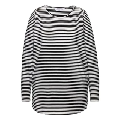 Abbildung von Studio Untold Ringel Rundhals Langarmshirt, Damen, Größe: 42/44, Offwhite
