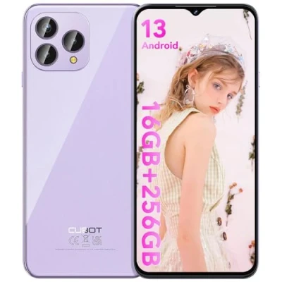 Abbildung von CUBOT P80 6,5 Zoll FHD+ Smartphone, 8 GB und 256 GB, 48 MP Dreifachkamera, 5200 mAh Akku, Android 13, OctaCore Prozessor, Farbe Lila