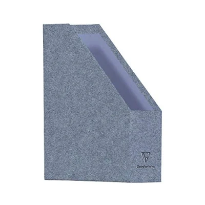 Abbildung von Clairefontaine 83521C Stehsammler Jeans &amp; Cocoa, 25 x 10 32,5cm, für DIN A4, praktisch und robust, 1 Stück,