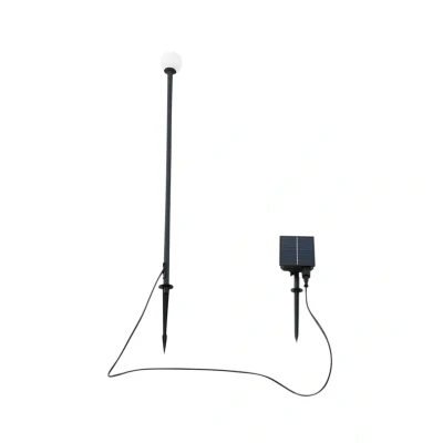 Abbildung von Lindby LED Solarleuchte Freydis, schwarz, Aluminium, 2.000 K