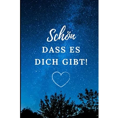 Abbildung von SCHÖN DASS ES DICH GIBT!: A5 Notizbuch LINIERT als Geschenkidee Danke Buch Kleines Dankeschön für beste Freunde, Familie, Eltern, Geschwister zum Geburtstag