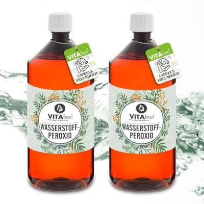 Abbildung von VitaFeel Wasserstoffperoxid 2000 ml 3% Lösung Hochreine Qualität, ohne Stabilisator Vielseitig einsetzbar für Haushalt und technische Anwendungen