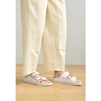 Abbildung von Birkenstock Arizona Pantolette flach eggshell, Damen, Größe: 40, Eggshell Schuhe