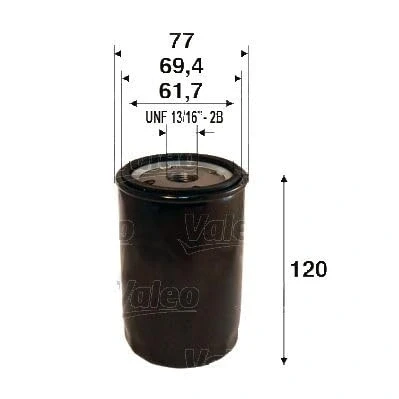 Abbildung von VALEO 586099 Ölfilter UNF 13/16&quot; 1 Anschraubfilter ROVER: 75, 45 Limousine, 75 Tourer, MG: ZT Limousine
