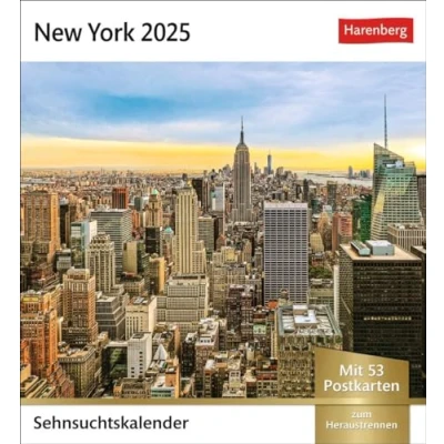 Abbildung von New York Sehnsuchtskalender 2025 Wochenkalender mit 53 Postkarten: Der Big Apple in einem Foto Kalender für den Tisch. Aufstellkalender ... zum Aufhängen (Sehnsuchtskalender Harenberg)