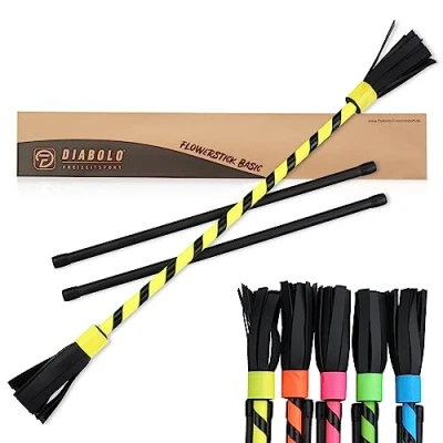 Abbildung von Flowerstick Basic (uv gelb) mit Kunststoffkern &amp; Fiberglas Handstäben