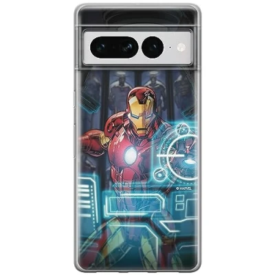 Abbildung von ERT GROUP Handyhülle für Google Pixel 7 PRO Original und offiziell Lizenziertes Marvel Muster Iron Man 034 optimal an die Form des Handy angepasst, hülle aus TPU