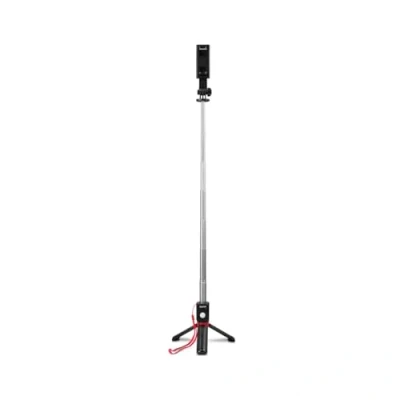 Abbildung von Hama Selfie Stick Stativ 2370cm mit Auslöser (Reise leicht 136g, Packmaß 17,5cm, Fancy Stand 70 II Fernbedienung Bluetooth, 3in1 Handyhalter für iPhone, Samsung etc)