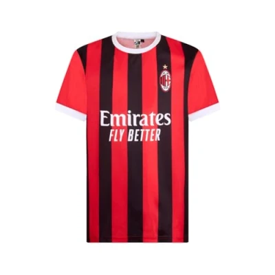 Abbildung von AC Milan Unisex Maglia Home Replica Stadio, Stagione 2024/25 Offizielles Fußball T Shirt für Zuhause, rot/schwarz, L