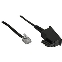 Abbildung von Goobay TAE Anschluß Kabel (TAE F Stecker auf Westernstecker), Schwarz, 3m Audio &amp; Video