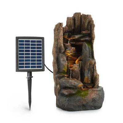 Abbildung von blumfeldt Wasserspiel Mystic Tree Solarbrunnen, (Set, inkl. Pumpe,Solarpanel,LED beleuchtung und Anschlussmaterial), spring zimmer zier brunnen led terasse solar outdoor