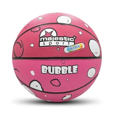 Abbildung von Majestic Sport Basketbälle für Kinder, Jugendliche and Erwachsen größe 4, Basketball Outdoor Indoor, Bubble Pink