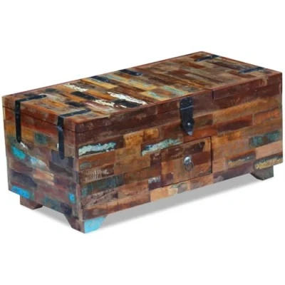 Abbildung von vidaXL Couchtisch Truhe Altholz Massiv 80x40x35 cm (1 St)
