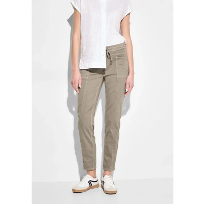 Abbildung von Cecil Gestreifte Stoffhose, Damen, Größe: XXLx28, Beige