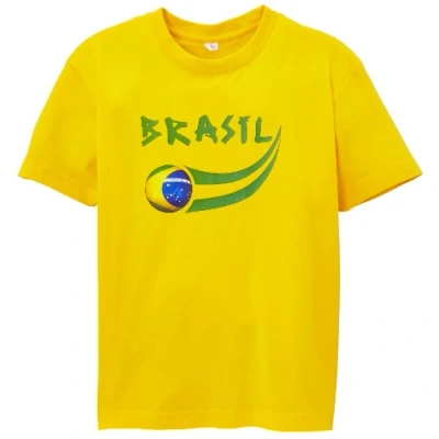Abbildung von Supportershop Kinder Brasil Fan T Shirt, gelb, 6/7 ans