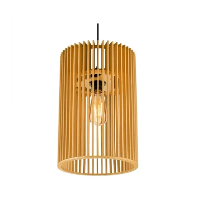 Abbildung von SLV Pendellampe Wud, Holz hell, Ø 25 cm,