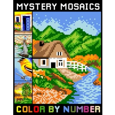 Abbildung von Mystery Mosaics Color by Number: colorful pixel arts Coloring Book with Dazzling Hidden Images (Mosaic Number for Relaxation)