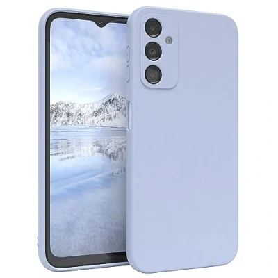 Abbildung von EAZY Case Slim kompatibel mit Samsung Galaxy A14 5G Voller Schutz, erhöhter Rand für Bildschirm &amp; Kamera, hochwertiges Silikon, Handyhülle Minimalismus, Exzellente Griff in Hell Blau