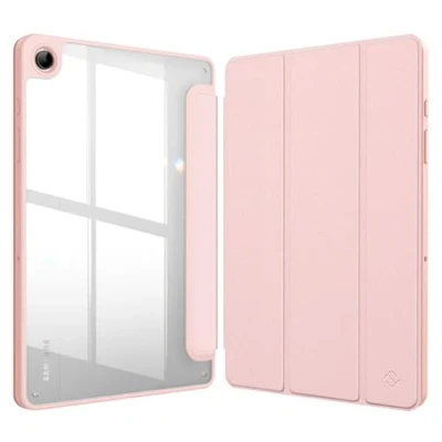 Abbildung von Fintie Hybrid Hülle für Samsung Galaxy Tab A9 Plus 11 Zoll 2023 Stoßfeste Schutzhülle mit Transparenter Hartschale auf der Rückseite Tablet A9+ SM X210/X216/X218, Roségold