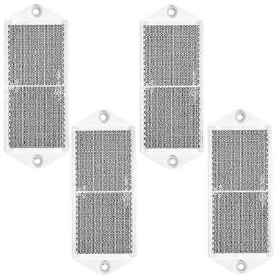 Abbildung von 4 x Reflektor weiß 127x51mm Anhänger Rückstrahler PKW Seitenstrahler Weiss LKW