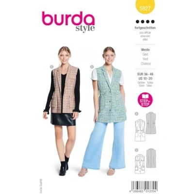 Abbildung von Weste Burda 5827 36 46