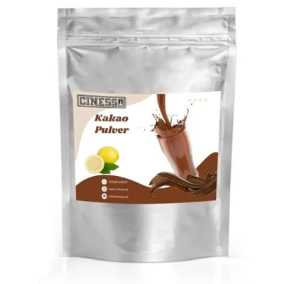 Abbildung von Cinesso Kakao Trinkschokolade Kakaopulver, Schokoladengetränk, Schokoladenaromen, mit natürlichen Aromen, schnelle und einfache Zubereitung, für Feierlichkeiten (200 g, Zitrone)