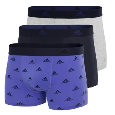 Abbildung von adidas Sportswear Trunk 3 PACK Panties, Herren, Größe: Medium, Light grey/blue