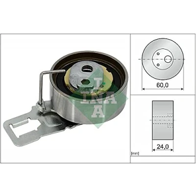 Abbildung von INA 531 0829 10 Spannrolle, Zahnriemen FORD: FOCUS 3, 3 Turnier, FIESTA 6, PEUGEOT: 208 I Schrägheck, 2008 Kombi, 5008 I, CITROËN: C3 Aircross 2