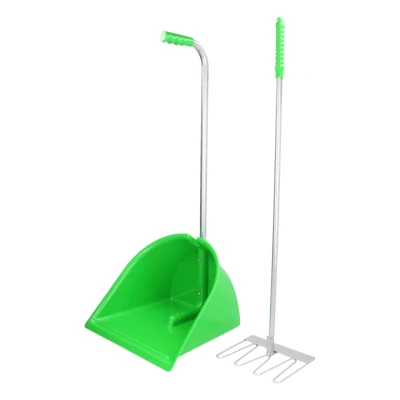 Abbildung von Kerbl Mistboy Komplett mit Harke Hellgrün 75cm