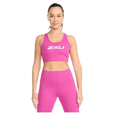 Abbildung von 2XU Damen Motion Racerback Crop Sport BH, Midnight/White, XL