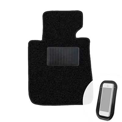 Abbildung von moto MOLTICO Fahrer Fußmatte Auto Velours Fahrerseite Autoteppiche Schwarz Fahrermatte 1 teilig passend für BMW 1er E87 2004 2011