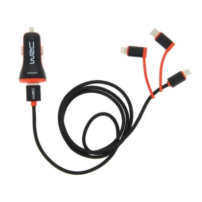 Abbildung von WRC 007272 KFZ Ladekabel für Handys 1 mit USB Kabel type C, Lightning, micro