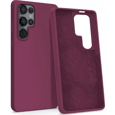 Abbildung von MyGadget Hülle kompatibel mit Samsung Galaxy S25 Ultra Gummierte Handyhülle [ 3 Layer Struktur ] Schutzhülle Soft Inlay &amp; Hardcase Cover außen Bordeaux