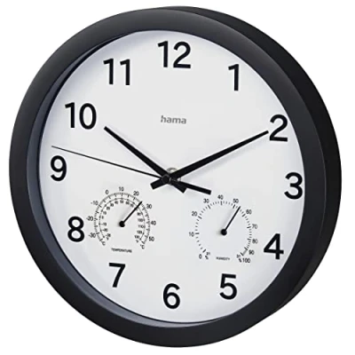 Abbildung von Hama Wanduhr &quot;Pure Plus&quot;, Schwarz