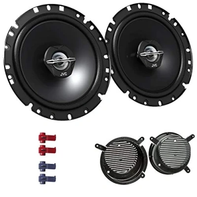 Abbildung von JVC CS J1720X Lautsprecher mit Einbauset passend für Mercedes SLK Klasse (R170) 1996 2004 Türen vorne 600 W 170mm 2 Wege Koax