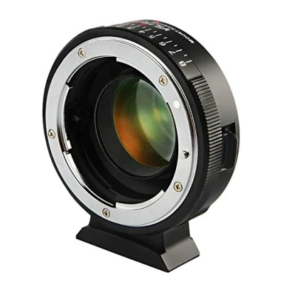 Abbildung von Viltrox NF M43X Manueller Fokus Adapter 0,71x Reduzierer Speed Booster Objektivadapter mit Blendensteuerung für Nikon G D Objektiv auf M4/3 spiegellose Kamera GF9 GX85 GX8 E M5 M10 PL3 Pen F BMPCC