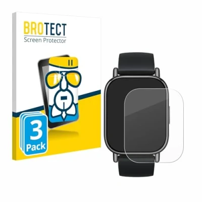 Abbildung von BROTECT Schutzglas für Xiaomi Redmi Watch 5 Lite (3 Stück) Schutzfolie Panzer Folie Glas [Extrem Kratzfest 9H, Anti Fingerprint, Ultra Transparent]