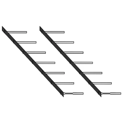 Abbildung von vidaXL Weinregal Wand Weinregale für 14 Flaschen 2 Stk. Schwarz Metall, tlg.