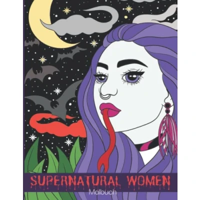 Abbildung von Supernatural women Malbuch 🧙♀️: 👻👻 dark beauty mystic and fantasy horror coloring book for adults teenagers 🧙♀️